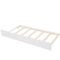 Twin Size Daybed Wood Bed With Twin Size Trundle,White White Solid Wood