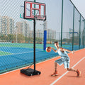Portable Basketball Hoop Basketball System 4.76 10Ft Height Adjustable For Youth Adults Led Ights, Colorful Lights, Waterproof Super Bright To Play At Night Outdoors,Good Gift For Kid Black Metal