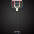 Portable Basketball Hoop Basketball System 4.76 10Ft Height Adjustable For Youth Adults Led Ights, Colorful Lights, Waterproof Super Bright To Play At Night Outdoors,Good Gift For Kid Black Metal
