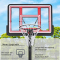 Portable Basketball Hoop Basketball System 4.76 10Ft Height Adjustable For Youth Adults Led Ights, Colorful Lights, Waterproof Super Bright To Play At Night Outdoors,Good Gift For Kid Black Metal