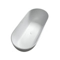 69Inch Solid Surface Bathtub For Bathroom White Oval Bathroom Freestanding Tubs Matte 61 69 In Modern Soaking Center Solid Surface Solid Surface