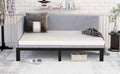 Upholstered Daybed Sofa Bed Frame Full Size Linen Gray Gray Upholstered