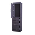 Twin Size Murphy Bed With Wardrobe And Drawers, Storage Bed, Can Be Folded Into A Cabinet, Gray Gray Pine