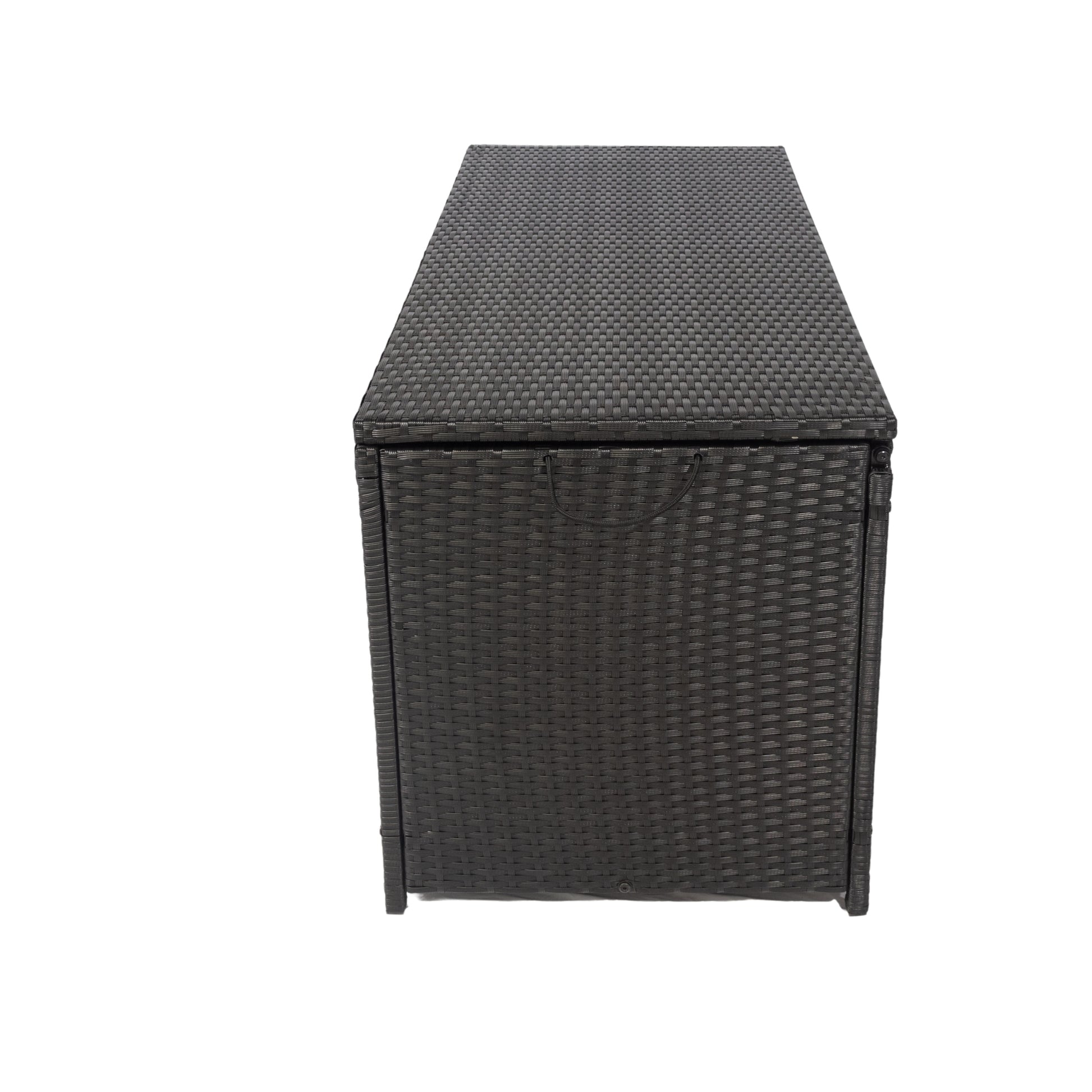 Outdoor Storage Box, 113 Gallon Wicker Patio Deck Boxes With Lid, Outdoor Cushion Storage Container Bin Chest For Kids Toys, Pillows, Towel Black No Sectional Black Rust Resistant Frame Water Resistant Cushion Garden & Outdoor American Traditional