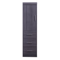 Twin Size Murphy Bed With Wardrobe And Drawers, Storage Bed, Can Be Folded Into A Cabinet, Gray Gray Pine