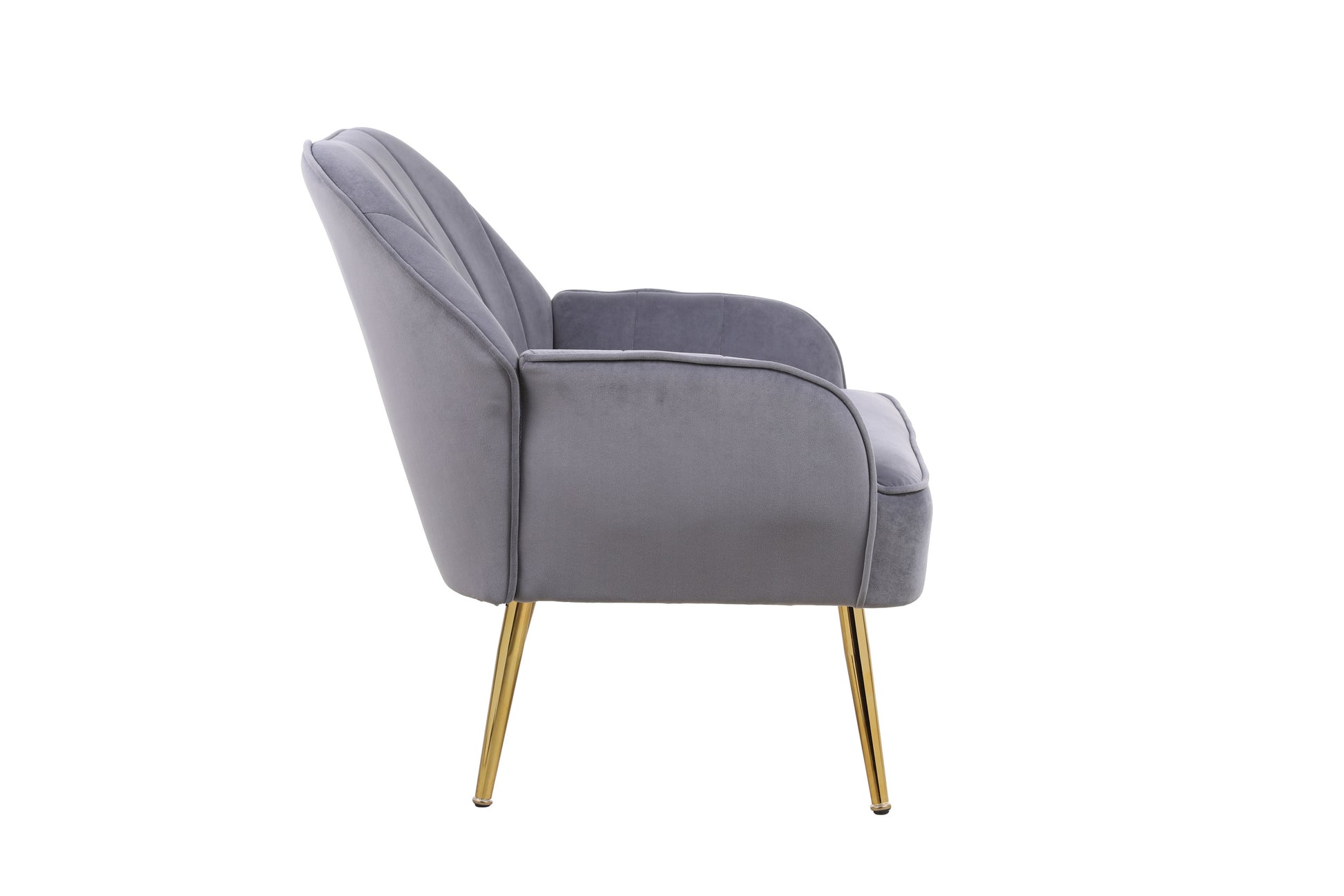 Modern Mid Century Chair Velvet Sherpa Armchair For Living Room Bedroom Office Easy Assemble Grey Foam Velvet