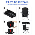 Yssoa Canopy Lounge Chair With Sunshade For Camping, Hiking, Travel, And Other Outdoor Events, With Cup Holder, 21.6