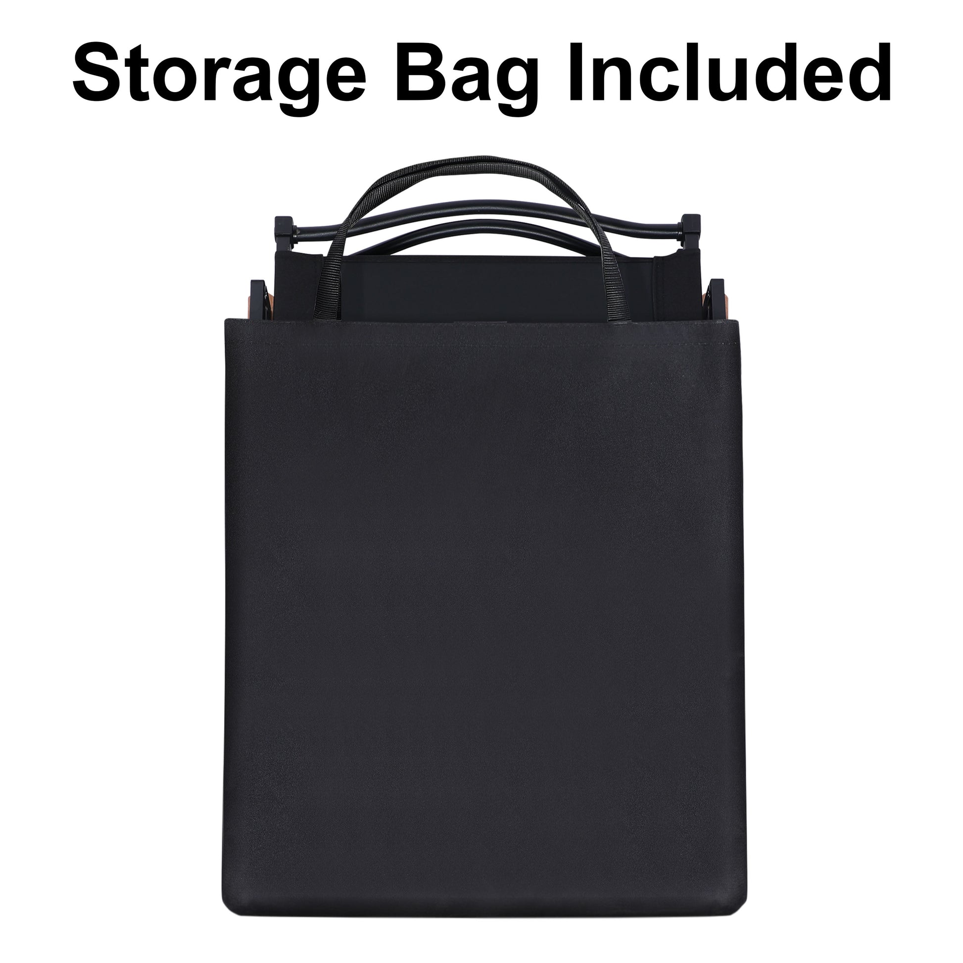 Yssoa Folding Camp Chair For Adults With Handle And Storage Bag, Large Size, 264Lbs Load Bearing Collapsible Outdoor Furniture For Leisure, Beach, Picnic, Hiking, Fishing Color: Black , L Black Metal