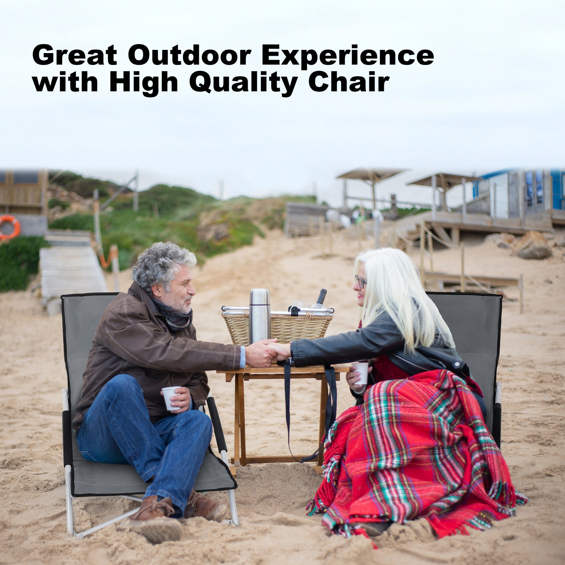 Yssoa Beach Camping Folding Adults With Carry Bag Low Profile, Lightweight, Portable Chair For Outdoor Travel, Picnic, Bbq Color: Grey , 1 Pack, Black Black Oxford Fabric