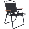 Yssoa Folding Camp Chair For Adults With Handle And Storage Bag, Large Size, 264Lbs Load Bearing Collapsible Outdoor Furniture For Leisure, Beach, Picnic, Hiking, Fishing Color: Black , L Black Metal