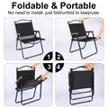 Yssoa Folding Camping Chair For Adults With Handle And Storage Bag, Small Size, 253Lbs Load Bearing Collapsible Outdoor Furniture For Leisure, Beach, Picnic, Hiking, Fishing Color: Black , S Black