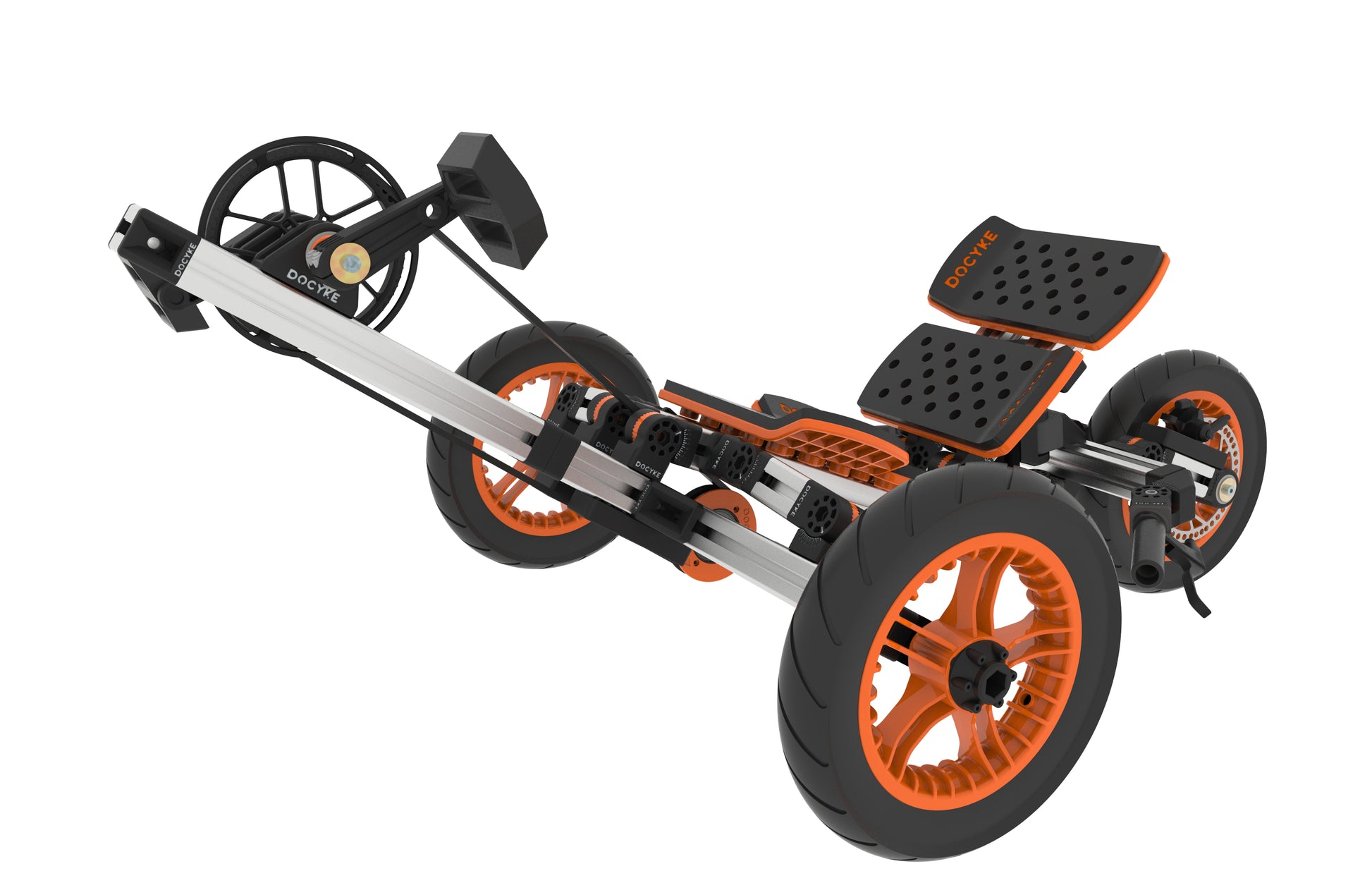 Kidrock Buildable Kit 20 In 1 Kids Go Kart Set, Suitable For 1 To 8 Years Old, Two Wheel Bike, Three Wheel Bike, Go Kart, Sit Stand Scooter, Etc. Christmas Plus A Snow Upgrade Package . Orange Abs Rubber Steel Q235