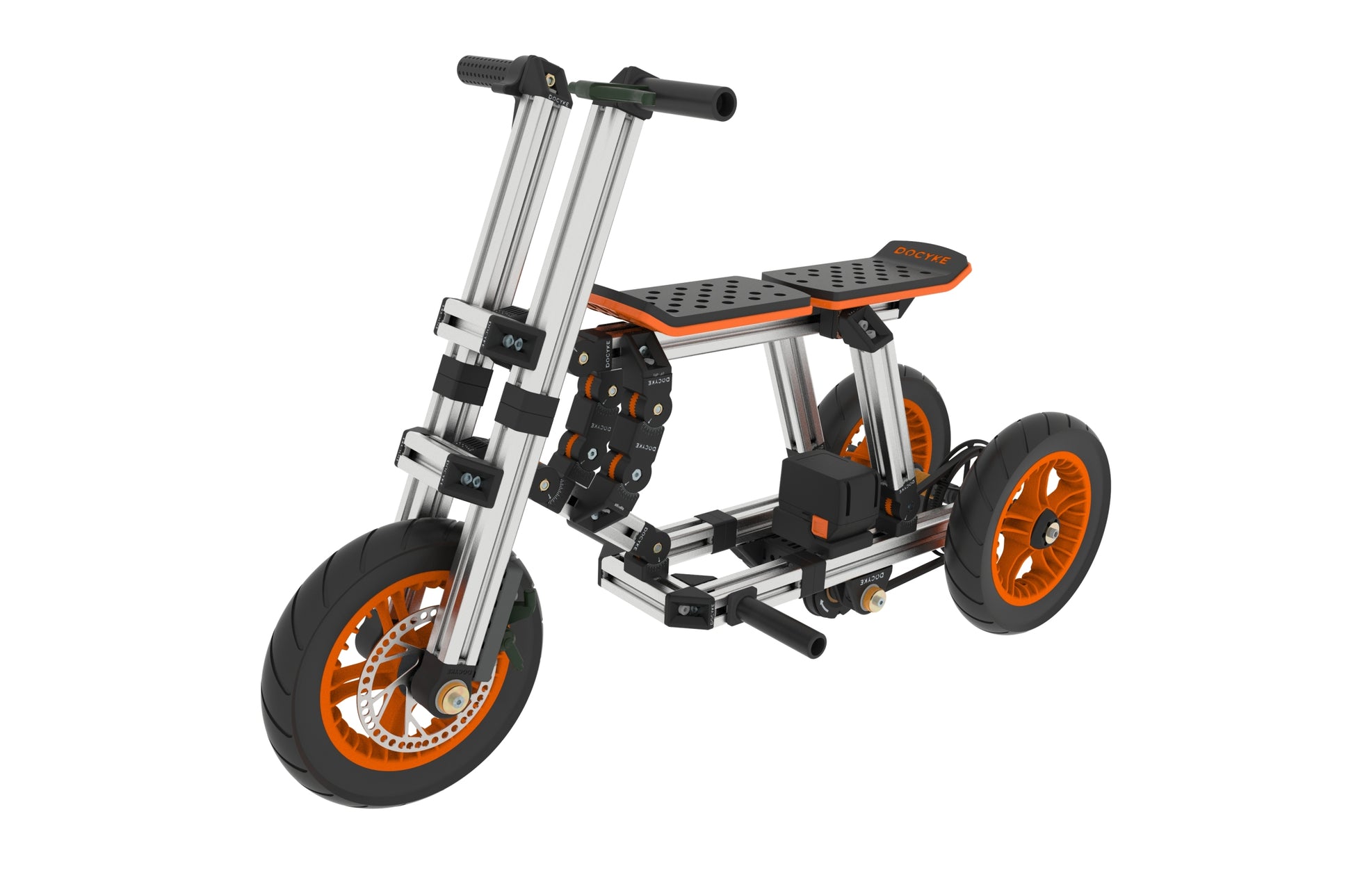 Modular Design High Strength Material Electric Innovation Kart, More Than 20 Kinds Of Assembly Methods, Suitable For Outdoor Sports, Parent Child Interaction,Promotion Plus A S Kit Orange Abs Steel Q235