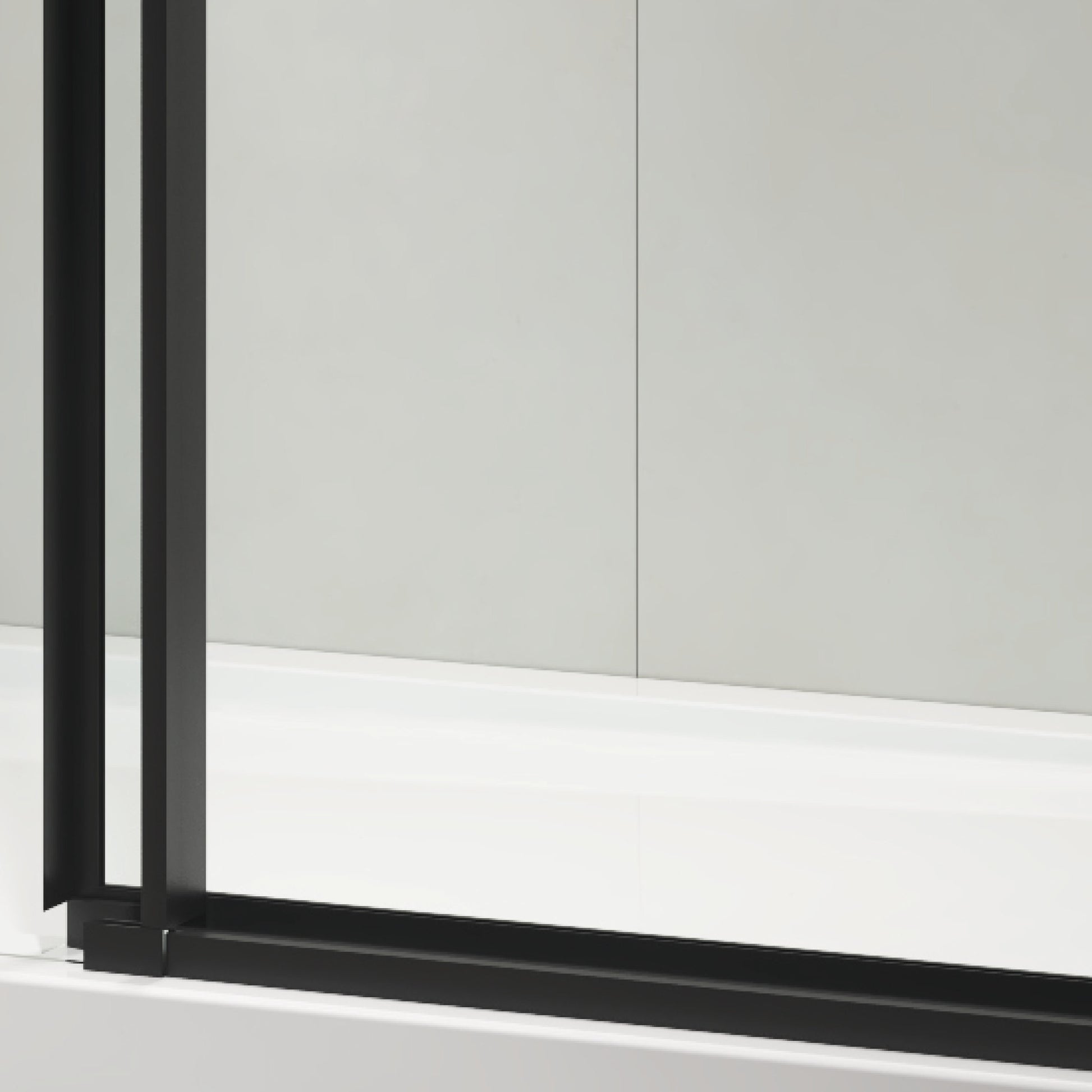 60 In. W X 76 In. Hsliding Frameless Shower Door In Matte Black With Clear Glass Matt Black Glass