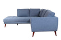 Casey Laf Sectional Denim Blue Blue Upholstered