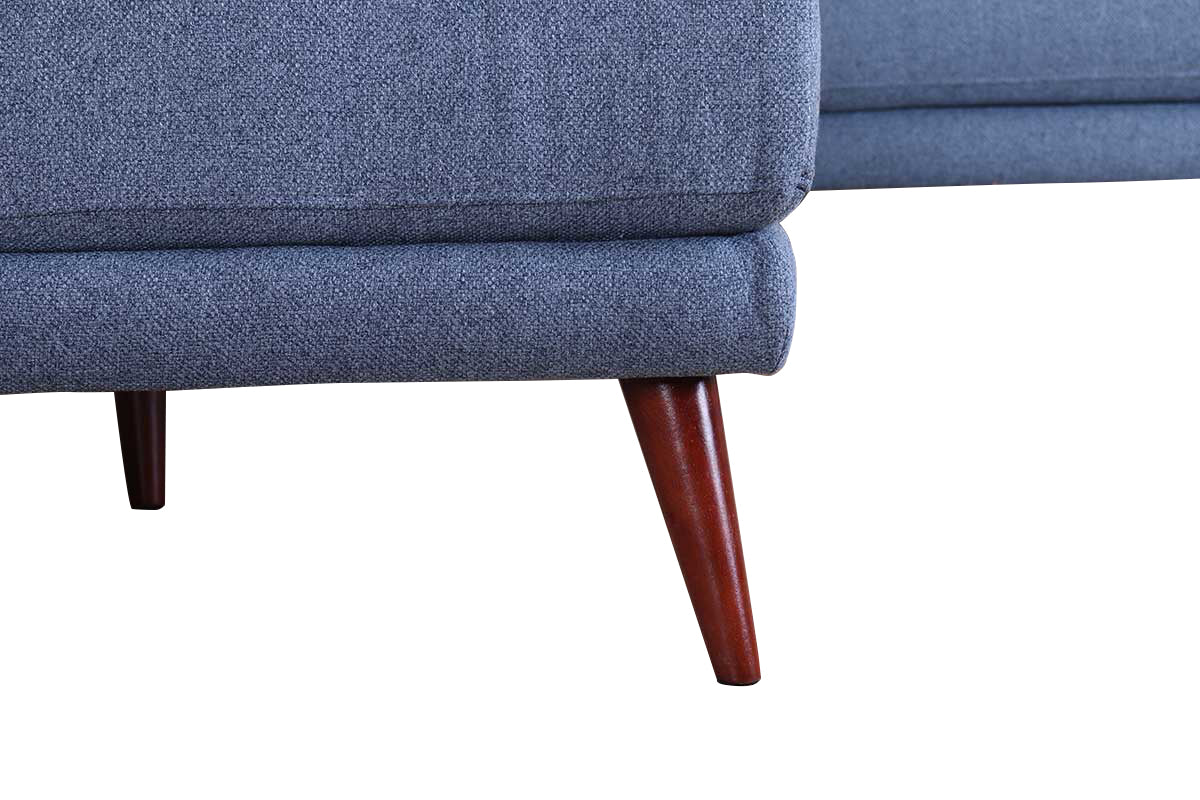 Casey Laf Sectional Denim Blue Blue Upholstered