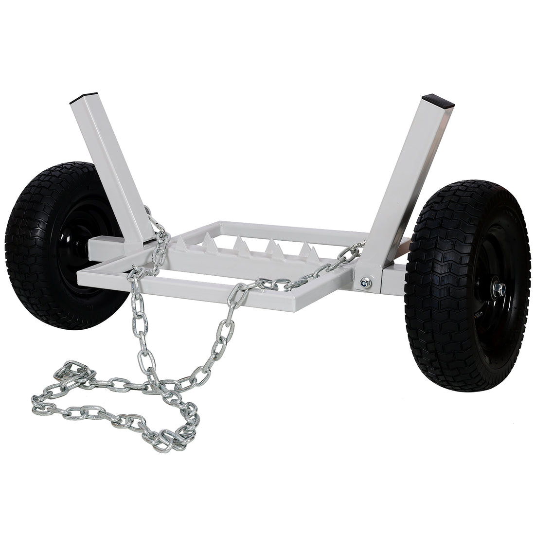 Heavy Duty Log Dolly,Log Holder,White Blue Metal