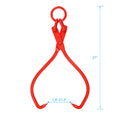 Skidding Tongs With Ring 25Inch Red Steel
