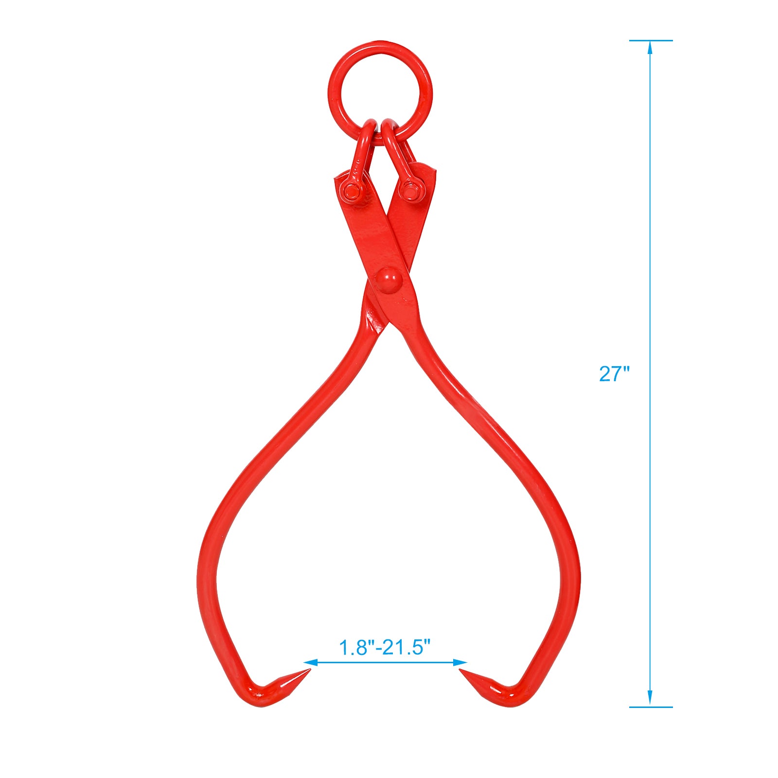 Skidding Tongs With Ring 25Inch Red Steel