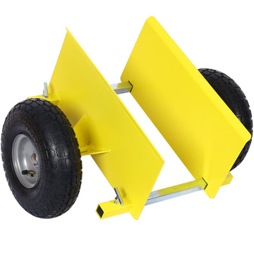 600Lb Panel Dolly10In. Pneumatic Wheels,Yellow Yellow Metal