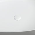 63Inch Solid Surface Bathtub For Bathroom White Oval Bathroom Freestanding Tubs Matte 61 69 In Modern Soaking Center Solid Surface Solid Surface
