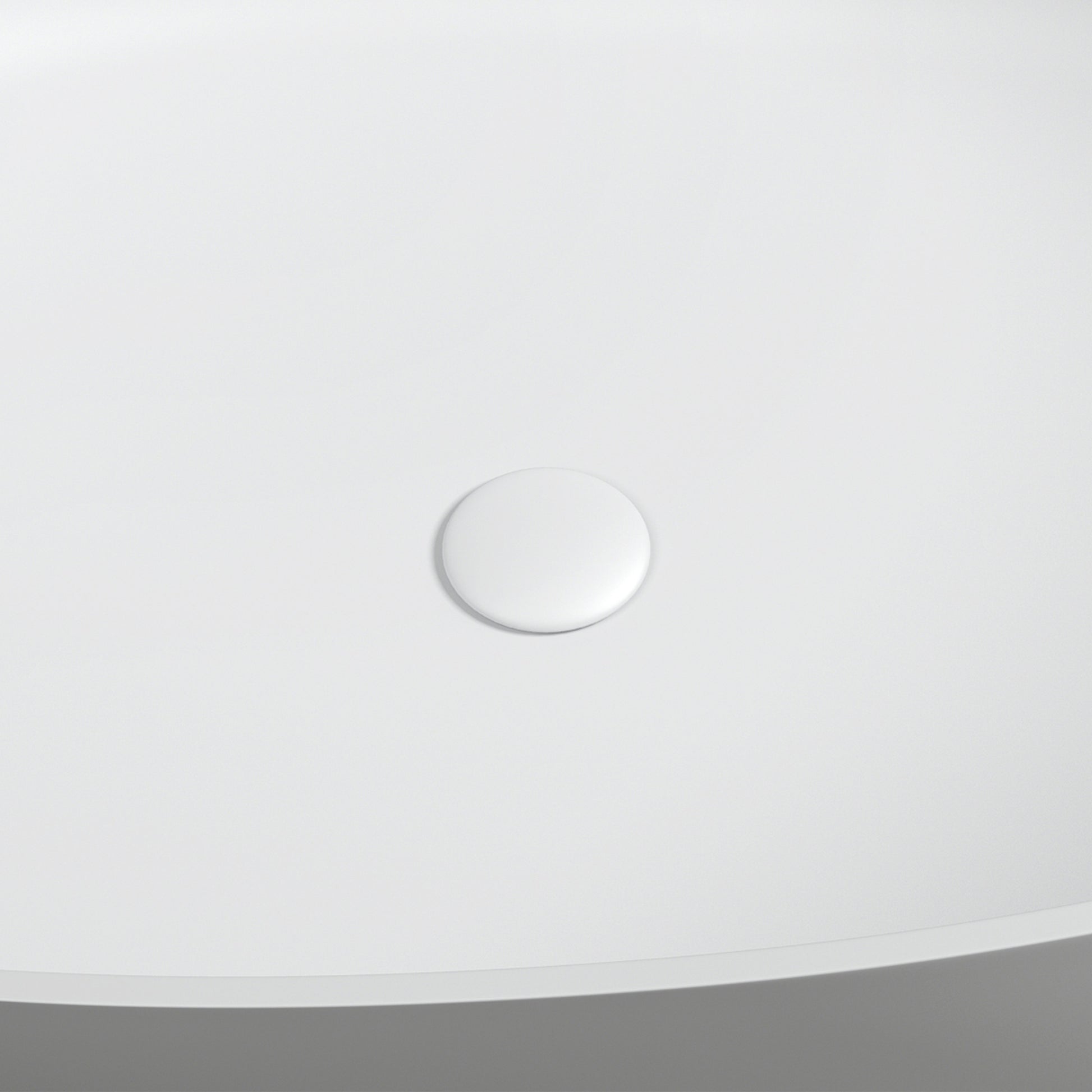 63Inch Solid Surface Bathtub For Bathroom White Oval Bathroom Freestanding Tubs Matte 61 69 In Modern Soaking Center Solid Surface Solid Surface