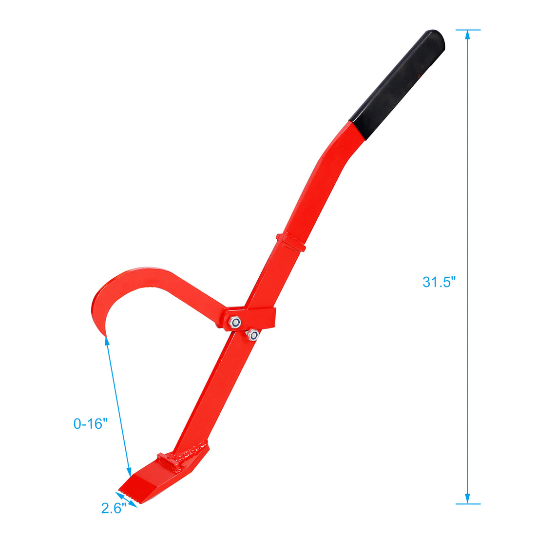 Tree Felling Lever 31.5Inch ,Heavy Duty Red Steel