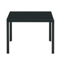 Nesting Coffee Table Set Of 2, Square Modern Stacking Table With Tempered Glass Finish For Living Room,Black Black Glass