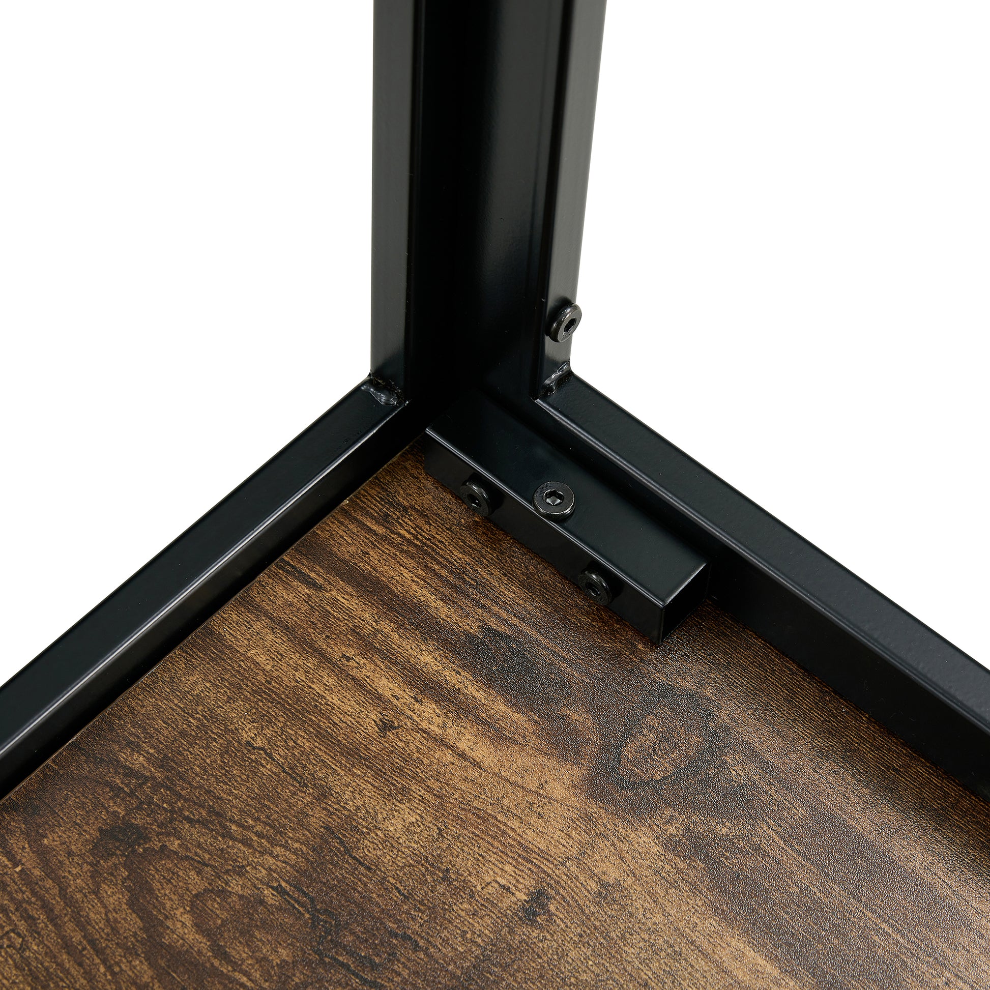 Nesting Coffee Table Set Of 2, Square Modern Stacking Table With Wood Finish For Living Room,Rustic Brown Rustic Brown Mdf