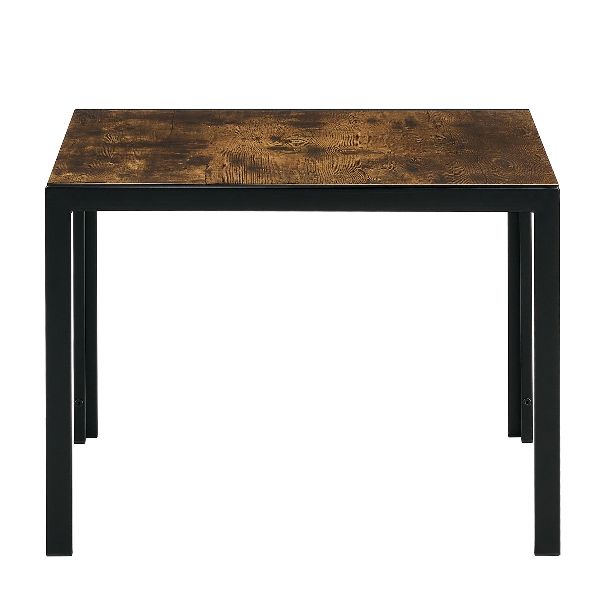 Nesting Coffee Table Set Of 2, Square Modern Stacking Table With Wood Finish For Living Room,Rustic Brown Rustic Brown Mdf