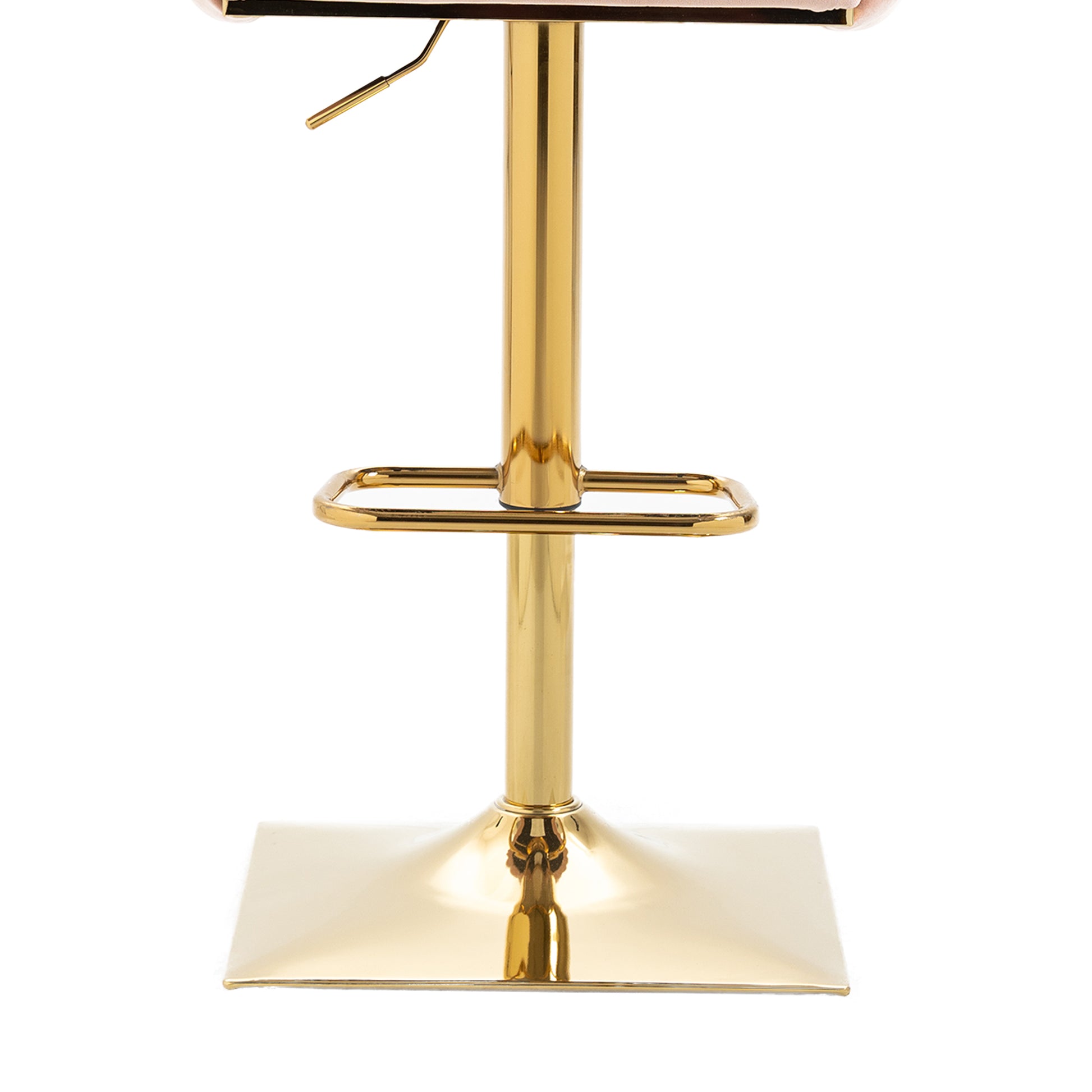 Coolmore Vintage Bar Stools With Back And Footrest Counter Height Dining Chairs 2Pc Set Pink Metal