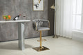 Coolmore Vintage Bar Stools With Back And Footrest Counter Height Dining Chairs 2Pc Set Grey Metal