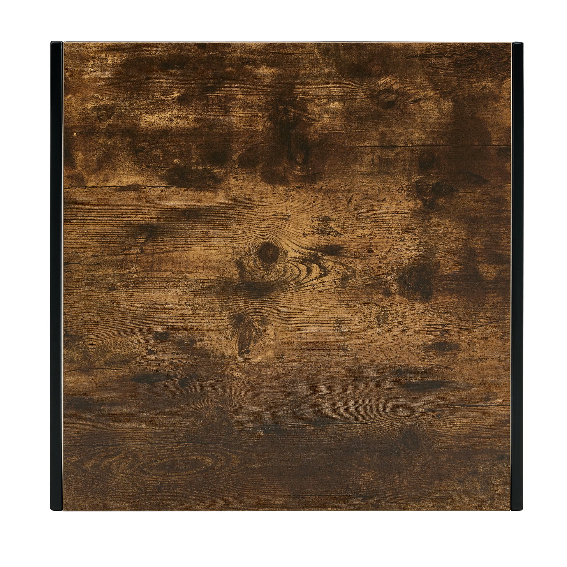 Nesting Coffee Table Set Of 2, Square Modern Stacking Table With Wood Finish For Living Room,Rustic Brown Rustic Brown Mdf