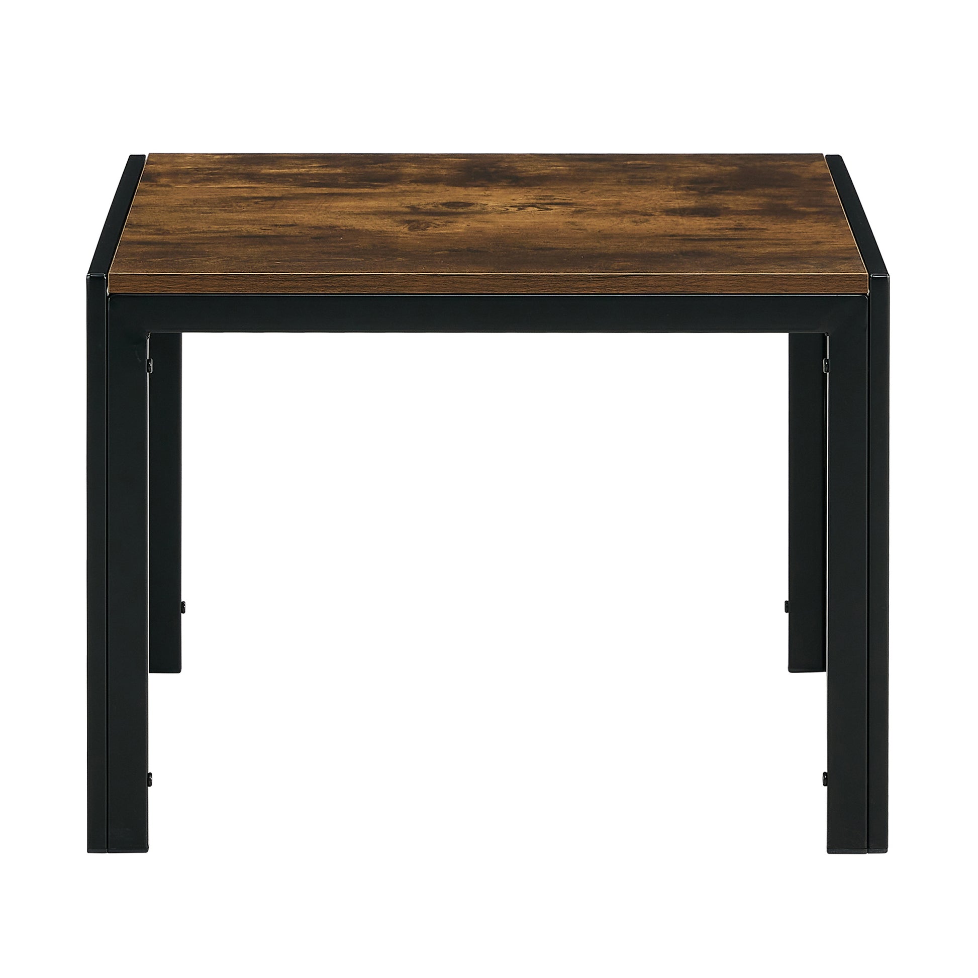 Nesting Coffee Table Set Of 2, Square Modern Stacking Table With Wood Finish For Living Room,Rustic Brown Rustic Brown Mdf