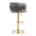 Coolmore Vintage Bar Stools With Back And Footrest Counter Height Dining Chairs 2Pc Set Grey Metal