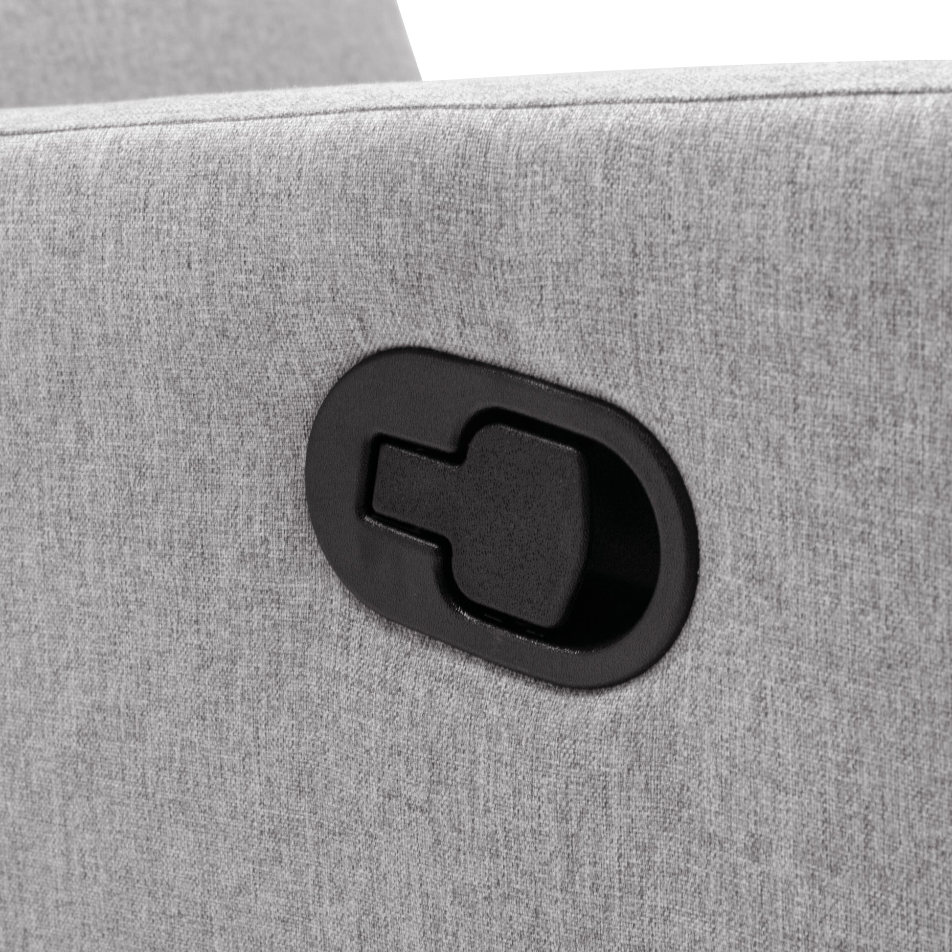 Modern Upholstered Rocker Nursery Chair Plush Seating Glider Swivel Recliner Chair, Gray Gray Linen