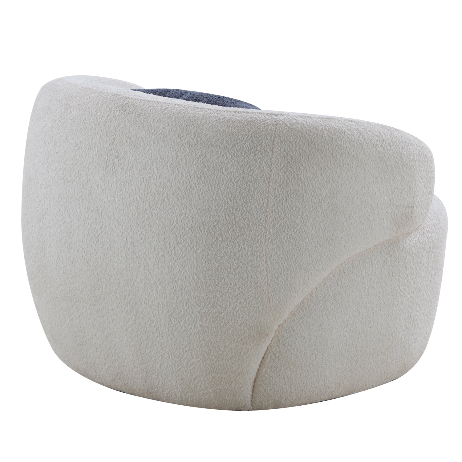 Swivel Barrel Chair Living Room, Single Chair For Small Space Comfy Round Sofa Chair Boucle Accent Chair Circle Sherpa, Arm Chair Reading Room Chair Lounge Chair Bedroom Club White Upholstered 1 Seat