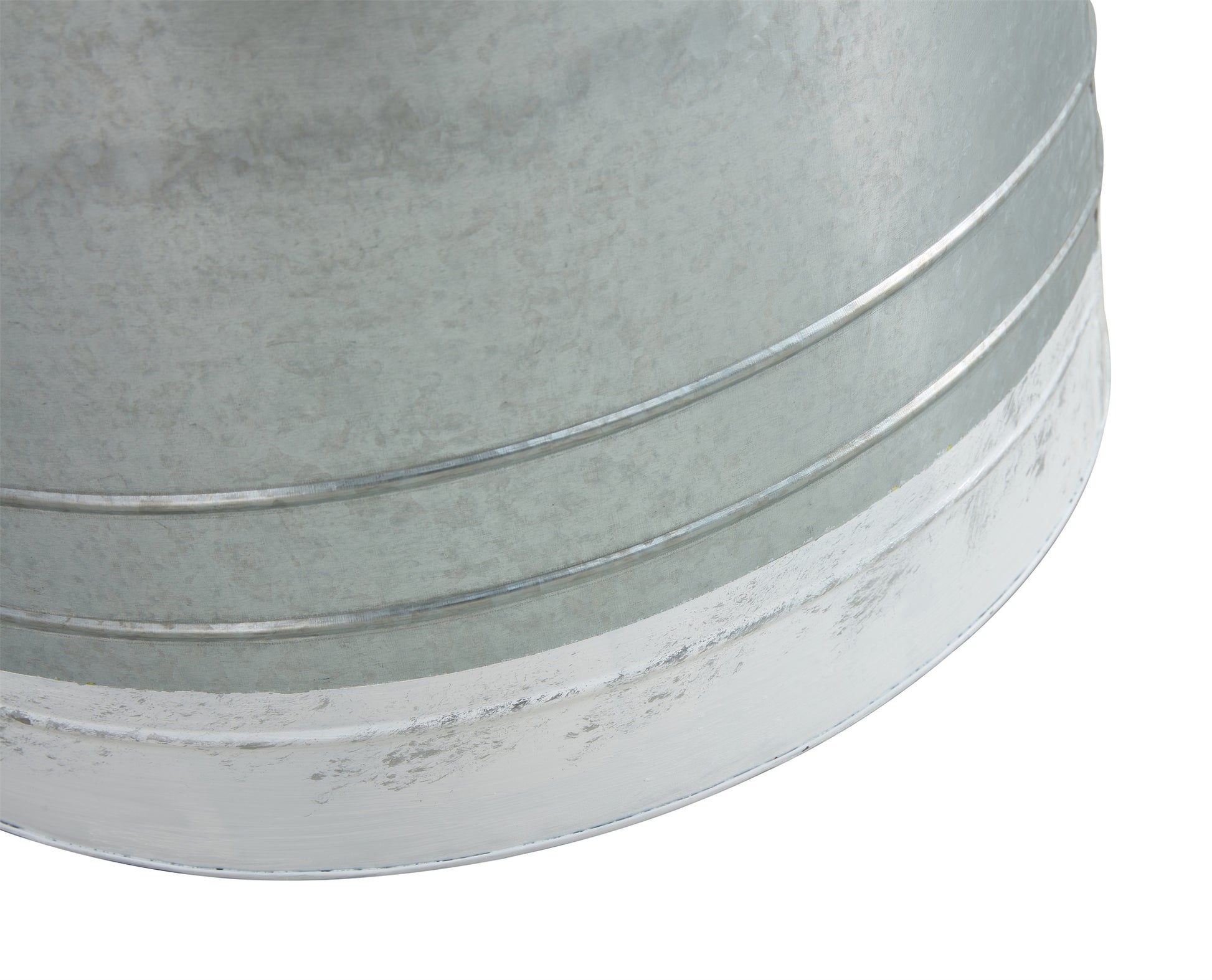 Farmhouse Rustic Distressed Metal Accent Cocktail Table With Wood Top Wht, Set Of 2 Antique White Steel