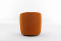 Teddy Fabric Swivel Accent Armchair Barrel Chair With Black Powder Coating Metal Ring,Caramel Caramel Foam Wool