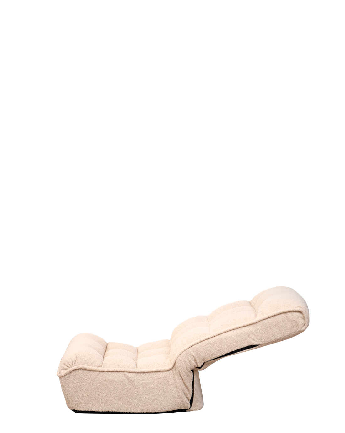 Single Sofa Reclining Chair Japanese Chair Lazy Sofa Tatami Balcony Reclining Chair Leisure Sofa Adjustable Chair White Cotton Metal