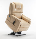 Lounge Chair Lift Chair Relax Sofa Chair Sitting Room Furniture Sitting Room Power Supply Elderly Electric Lounge Chair 180 Degree Lying Flat Beige Yellow Cotton Pu