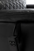 Lounge Chair Lift Chair Relax Sofa Chair Sitting Room Furniture Sitting Room Power Supply Elderly Electric Lounge Chair 180 Degree Lying Flat Black Cotton Pu