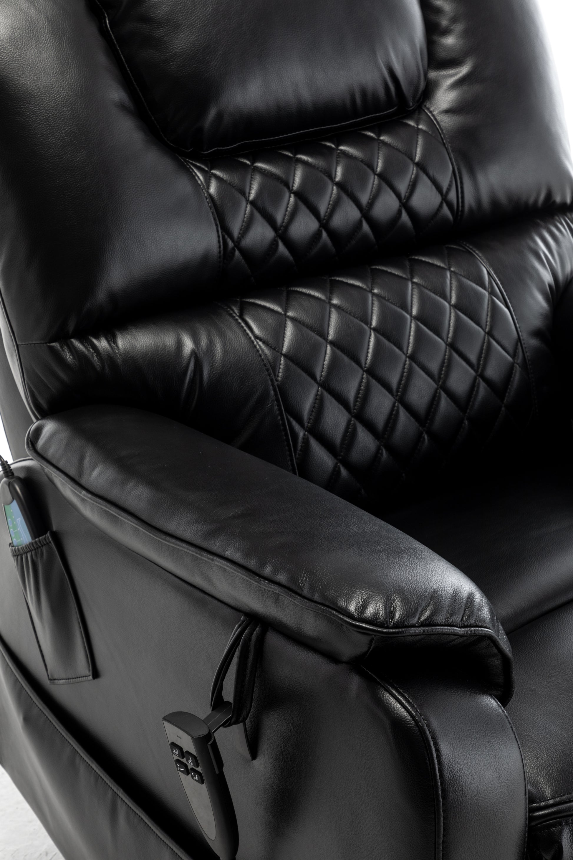 Lounge Chair Lift Chair Relax Sofa Chair Sitting Room Furniture Sitting Room Power Supply Elderly Electric Lounge Chair 180 Degree Lying Flat Black Cotton Pu