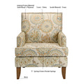 Accent Chairs For Living Room Beige Yellow Fabric