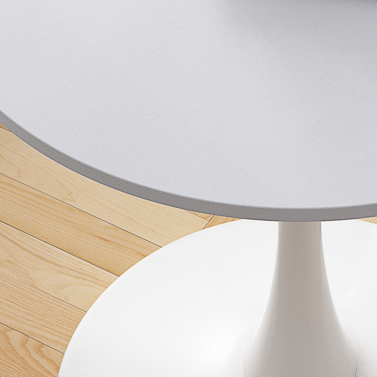 32"Modern Round Dining Table With Round Mdf Table Top,Metal Base Dining Table, End Table Leisure Coffee Table,White White Mdf