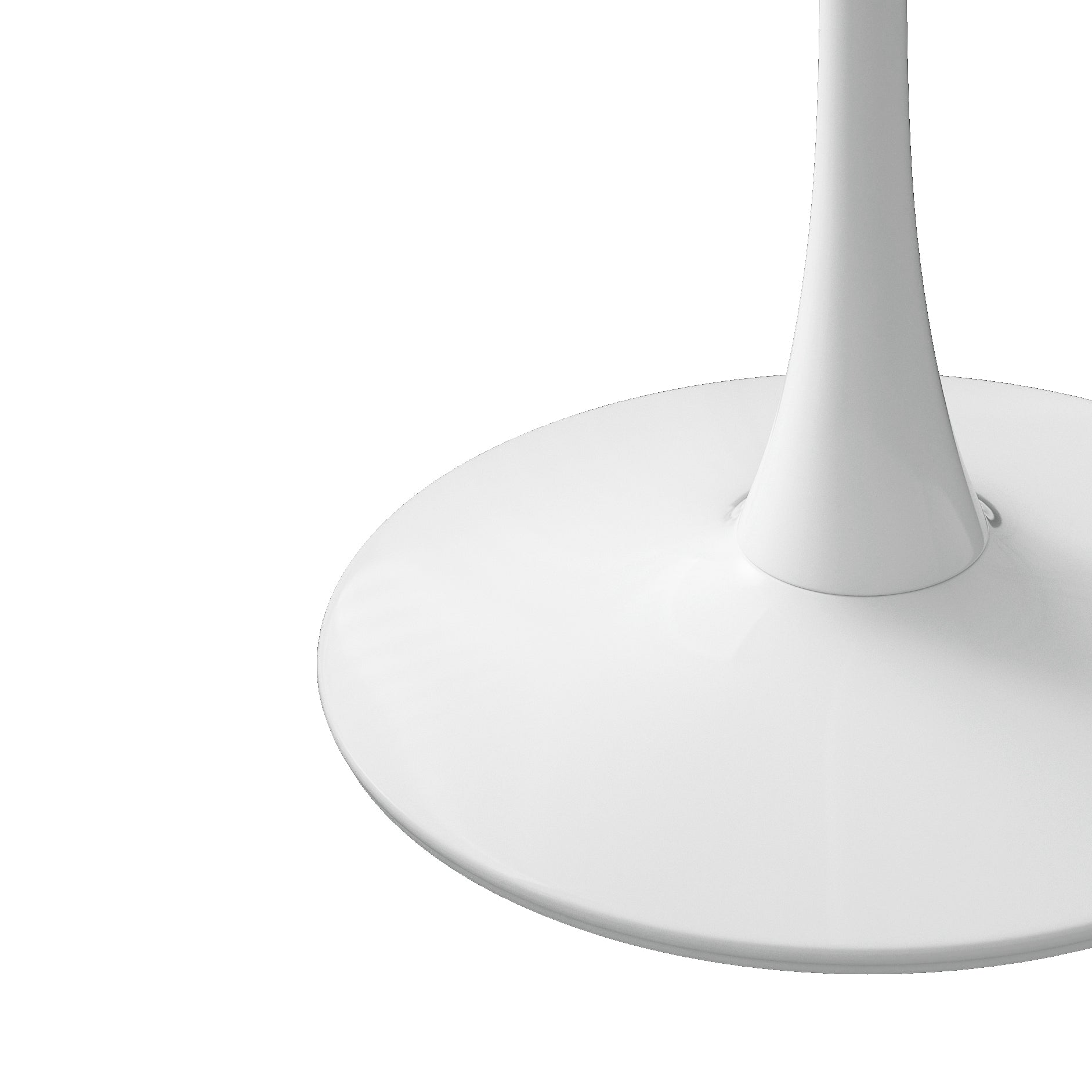 32"Modern Round Dining Table With Round Mdf Table Top,Metal Base Dining Table, End Table Leisure Coffee Table,White White Mdf