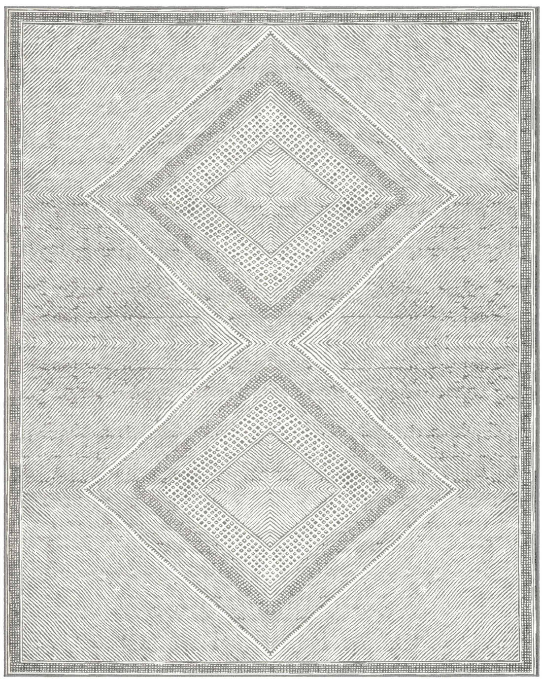 Benzara Gray Viscose Area Rug 5X8 Gray Viscose