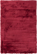 Ruby Faux Fur Area Rug 5X8 Red Acrylic