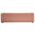 Contemporary Velvet Sofa Couch 84.25''W For Living Room, Pink Pink Velvet Wood Primary Living Space Tufted Back Modern Rolled Arms Foam Velvet 2 Seat