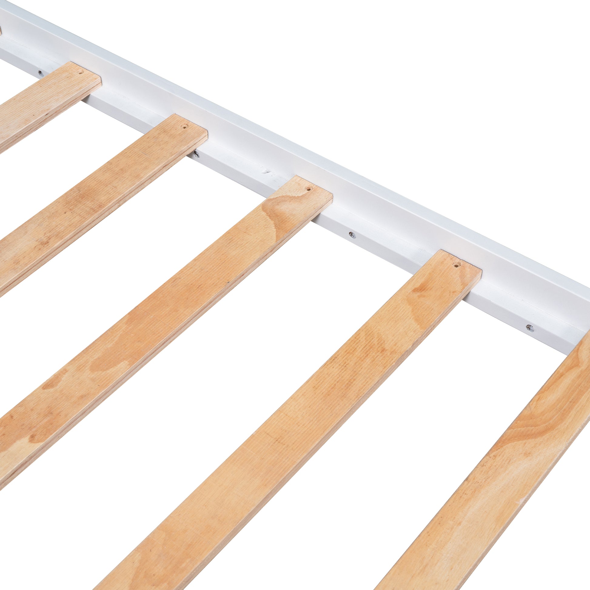 Twin Size Platform Storage Bed With 3 Drawers,White White Solid Wood